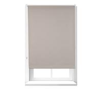 Relaxdays Estor Opaco Térmico sin Taladrar, Poliéster-Aluminio-Plástico, 160x76 cm, Marrón