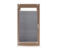 Relaxdays Estor Plisado Transparente, Políéster, Gris, 90x210 cm