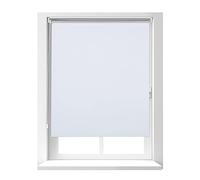 Relaxdays Estor Térmico Opaco, Cortina Enrollable Oscurecedora Ventana, sin Taladrar, 160 x 95 cm, Blanco