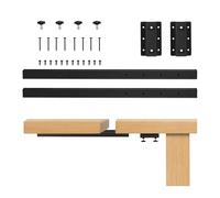 Relaxdays Extensión de mesa metálica, 60 cm negro