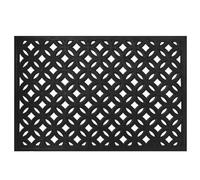 Relaxdays Felpudo 60 x 40 cm, Resistente a la Intemperie, Negro