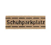 Relaxdays Felpudo coco alargado "Schuhparkplatz" marrón claro,negro