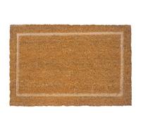 Relaxdays Felpudo coco con relieve, 60 x 40 cm beige,marrón claro