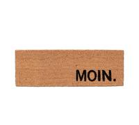 Relaxdays Felpudo Coco Moin, 25x75cm, Tapete Puerta, Alfombra Entrada, Interior, Exterior, Antideslizante, Natural