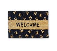 Relaxdays Felpudo coco WELCOME marrón claro,negro