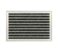 Relaxdays Felpudo de aluminio negro negro,plata