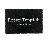 Relaxdays Felpudo de coco con frase 60 x 40 cm blanco,negro