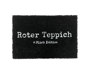 Relaxdays Felpudo de coco con frase 60 x 40 cm blanco,negro