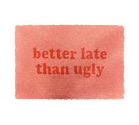 Relaxdays Felpudo de coco con frase 60 x 40 cm fucsia,rojo