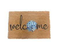 Relaxdays Felpudo de Coco, Flores, 60 x 40 cm, Antideslizante, Impermeable, para Interior y Exterior, Multicolor