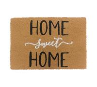 Relaxdays Felpudo de Coco, Home Sweet Home, 60 x 40, Antideslizante, Impermeable, para Interiores y Exteriores, Colorido