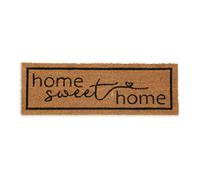 Relaxdays Felpudo de coco Home Sweet Home marrón claro,negro