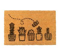 Relaxdays Felpudo de Coco, Motivos Vegetales, Natural