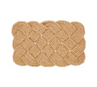 Relaxdays Felpudo de coco trenzado 45 x 75 cm beige