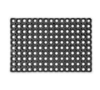 Relaxdays Felpudo de goma 60 x 40 cm negro