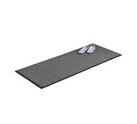 Relaxdays Felpudo Entrada Casa, Alfombra Recibidor Interior, Antideslizante, Grande, Polipropileno-PVC, 80x200 cm, Gris