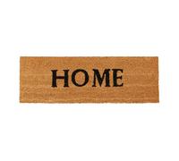 Relaxdays - Felpudo Home para la Entrada del hogar, 1.5 x 75 x 25 cm, Fibra de Coco y PVC, Antideslizante, Color Natural