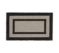 Relaxdays Felpudo Extra Grande para la Entrada, 1.5 x 75 x 45 cm, Fibra de Coco y PVC, Antideslizante, Color Gris