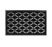Relaxdays Fußmatte Gummi 45 x 75 cm Felpudo Goma, 45x75 cm, Resistente Intemperie, Antideslizante, Alfombra Rejilla de Interior y Exterior, Negro, Caucho, 1 Pieza