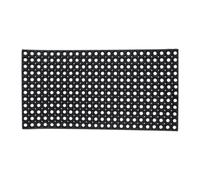 Relaxdays Felpudo goma con agujeros 100 x 50 cm negro