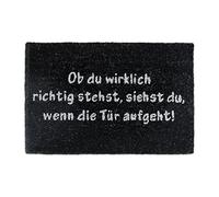 Relaxdays Felpudo Mensaje, Alfombrilla Coco y PVC, 40 x 60 cm, Alfombra Bienvenida Antideslizante, Color Marrón