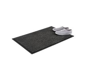 Relaxdays Felpudo para Entrada Antideslizante Clásico, Polipropileno-PVC, Gris, 60 x 90 cm