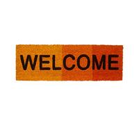 Relaxdays Felpudo Welcome para la Entrada, 1.5 x 75 x 25 cm, Fibra de Coco y PVC, Antideslizante, Color Rojo
