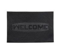 Relaxdays Felpudo Welcome para la Entrada del hogar, 60 x 40 cm, Caucho Goma PVC, Antideslizante, Color Negro