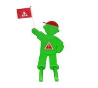 Relaxdays Figura de advertencia Niños con señal verde,rojo