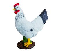 Relaxdays Figura de gallina blanco,rojo,negro
