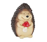 Relaxdays Figura Jardín Erizo, Decoración Exterior Resistente Intemperie, 15x10,5x10,5 cm, Figurita Otoñal, Marrón, Polirresina