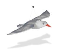 Relaxdays Figura gaviota espantapájaros colgante blanco,gris