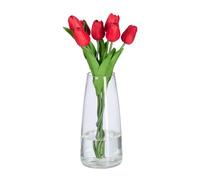Relaxdays Florero de cristal moderno transparente