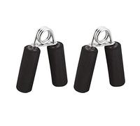 relaxdays Fortalecedor de Mano, Pack de 2, Ejercitador de Dedos, Gripper, Gomaespuma y Hierro, 12 x 9,5 x 3 cm, Negro, Adultos Unisex