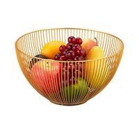 Relaxdays Frutero dorado de metal oro