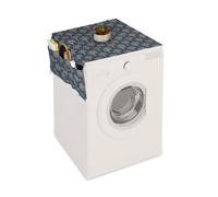 Relaxdays Funda para lavadora diseño de árboles antracita,blanco,crema