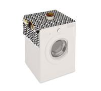 Relaxdays Funda para lavadora diseño de triángulos blanco,crema,negro