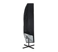 Relaxdays Funda para Sombrilla, Cubierta de Parasol 2-4 m, Tejido Oxford Impermeable, Protector para Paraguas, Negro