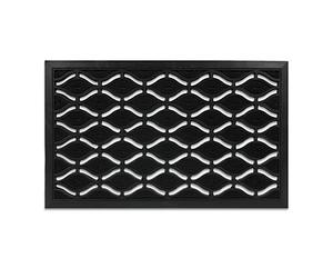 Relaxdays Fußmatte Gummi 45 x 75 cm Felpudo Goma, 45x75 cm, Resistente Intemperie, Antideslizante, Alfombra Rejilla de Interior y Exterior, Negro, Caucho, 1 Pieza