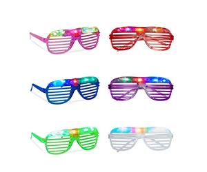 relaxdays Gafas de Fiesta LED, Accesorio de Carnaval con Luces, Plástico, , (10020602) , color/modelo surtido