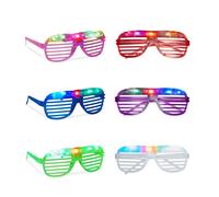relaxdays Gafas de Fiesta LED, Accesorio de Carnaval con Luces, Plástico, , (10020602) , color/modelo surtido