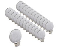 Relaxdays Ganchos autoadhesivos redondos set 240 plata