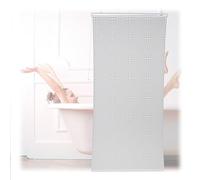 Relaxdays Gemustertes Duschrollo Cortina de Baño Enrollable Estampada, Estor Ducha o Ventana Semitransparente, 120x240cm, Blanco