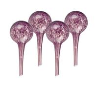 Relaxdays Globos de Riego de Cristal, Set de 4, 15x6 cm, Bolas para Regar Plantas, Autorriego Vacaciones, Negro, 15 x 6 cm