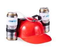 Relaxdays Gorra Cerveza para Dos Latas, color rojo, 13 x 32 x 28 cm (10022789_47) , color/modelo surtido
