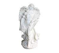 Relaxdays Gran ángel para tumba blanco