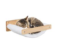 Relaxdays Hamaca de pared para gatos blanco,marrón claro