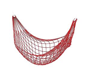 Relaxdays Hamaca de Red, Cama Colgante Exterior Ligera, para 1 Persona, Ideal para Camping o Jardín, hasta 120 kg, Rojo