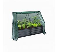 Relaxdays Huerto Elevado con Invernadero para Flores, Plantas y Verduras, 92×125×95 cm, Antracita