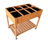 Relaxdays Huerto elevado con secciones naranja